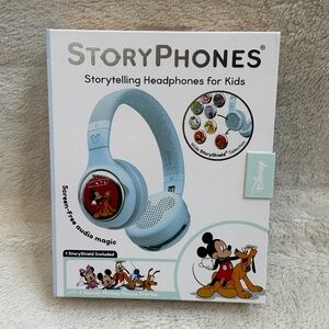 New Disney StoryPhones Wireless Bluetooth Blue Headphones for Kids Mickey Bundle